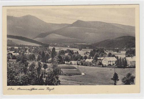 Ober-Steinseiffen / Sciegny - Kreis Hirschberg / Jelenia Góra im Riesengebirge gelaufen 1936. Gute Erhaltung.