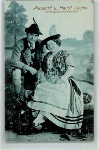 Annamirl und Hans `l Ziegler Almenrausch und Edelweiß Tracht
