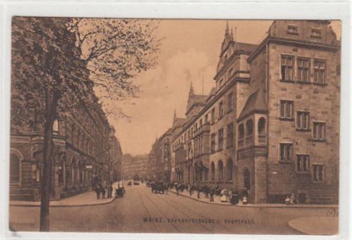 Mainz Mainz. Bahnhofstraße Hauptpost ungelaufen Gute Erhaltung.