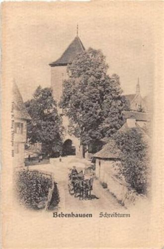 Bebenhausen. Schreibturm mit Pferdekutsche ungelaufen Gute Erhaltung.