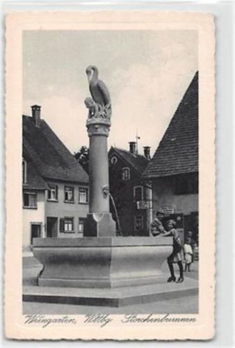 Weingarten Weingarten. Storchenbrunnen. Feldpost, Stempel von 1942. Gute Erhaltung.