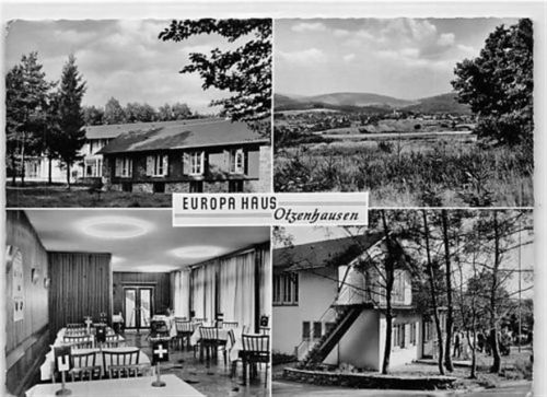 Otzenhausen. Europa-Haus, 4 Abbildungen gelaufen kleiner Knick oben rechts, leichter Stempeldurchdruck, sonst gut erhalten