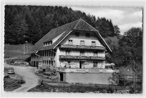 Grafenhausen / Hochschwarzwald. Hotel-Pension Schluchtenmühle gelaufen kleiner Knick oben rechts, sonst gut erhalten