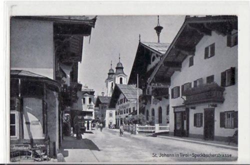 St. Johann St. Johann in Tirol mit Speckbacherstrasse ungelaufen Gute Erhaltung.