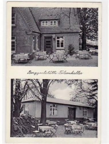 Coppenbrügge am Ith. " Berggaststätte Felsenkeller " gelaufen, 1954 kleiner Knick unten rechts, sonst gut erhalten