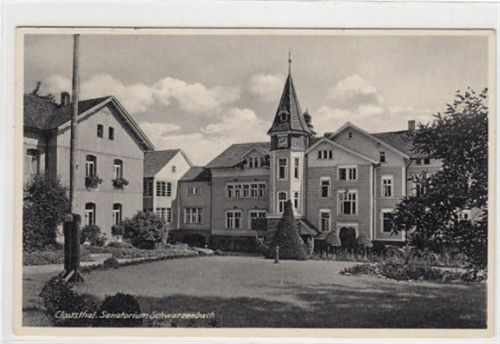 Clausthal-Zellerfeld Clausthal. Sanatorium Schwarzenbach gelaufen, 1938. Gute Erhaltung.