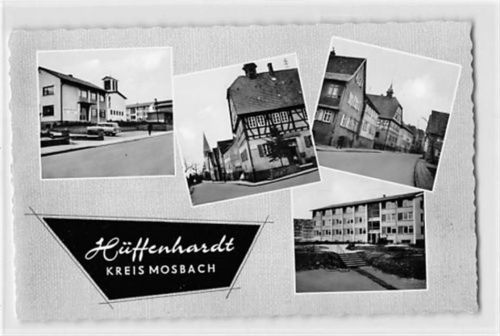 Hüffenhardt, Kreis Mosbach mit Straßenpartie gelaufen. Leichter Schrift- und Stempeldurchdruck, leicht fleckig, sonst gut erhalten