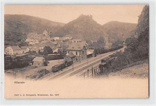 Altenahr Altenahr. Gesamtansicht mit Bahnhof ungelaufen kleiner Knick unten links, sonst gut erhalten