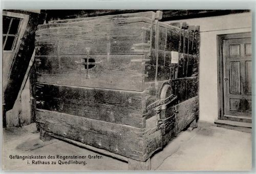 Quedlinburg Gefängniskasten des Regensteiner Grafen i Rathaus