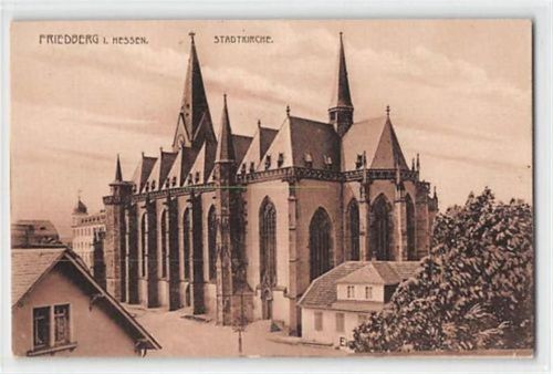 Friedberg Friedberg in Hessen. Stadtkirche ungelaufen Gute Erhaltung.
