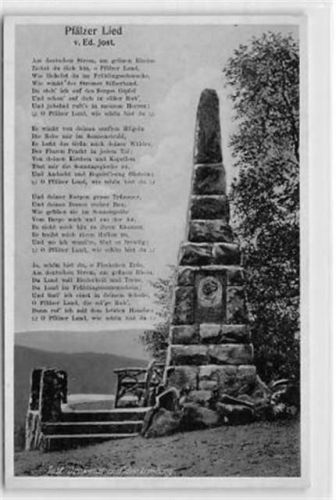 Bad Dürkheim Bad Dürkheim. Jost Denkmal Pfälzer Lied gelaufen. Gute Erhaltung.