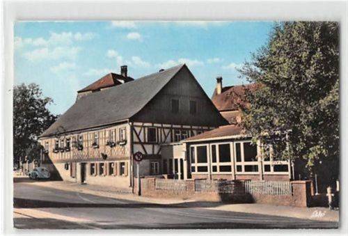 Münsterschwarzach. Gasthof zum Benediktiner ungelaufen Leicht bügig, sonst gut erhalten
