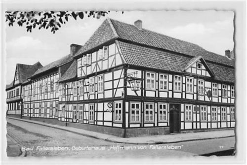 Bad Fallersleben. Geburtshaus Hoffmann von Fallersleben ungelaufen Gute Erhaltung.