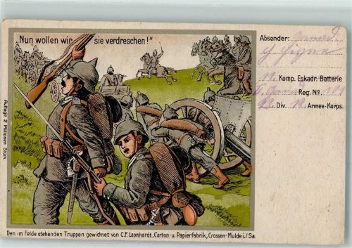 1915 Wollen wir sie verdreschen !