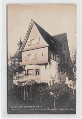 Bensheim Bensheim. Eulennest ungelaufen Ecken mit Albumabdrücken, sonst gut erhalten