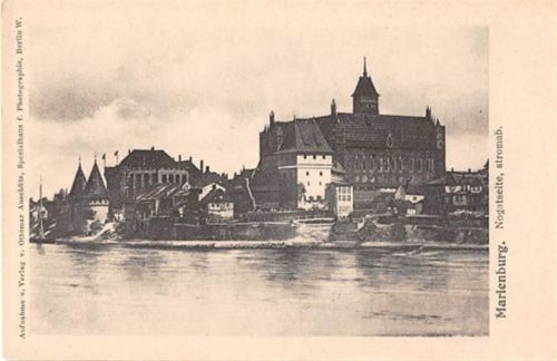 Marienburg Marienburg / Malbork. Nogatseite, stromabwärts ungelaufen Gute Erhaltung.