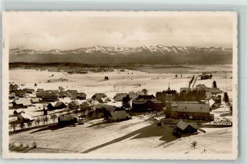 79862 W7821 Höchenschwand - Fliegeraufnahme Winter Friedhof Berge