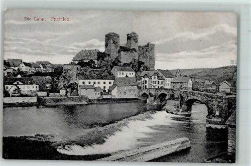 Runkel Burg Runkel Lahnbrücke
