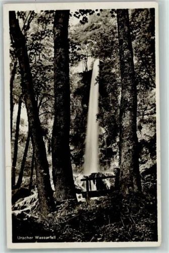 78147 W7741 Urach , Baden - Wasserfall Wald Bank
