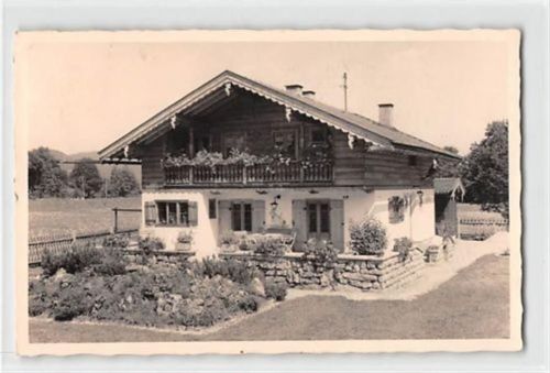 Rottach-Egern am Tegernsee. Haus Enzianmarder von Anny Höß, Weißach 91 1/9 gelaufen. Leichter Schriftdurchdruck, sonst gut erhalten