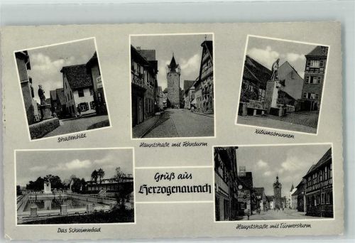 Herzogenaurach Schwimmbad Hauptstraße Türmersturm Kiliansbrunnen Fehnturm
