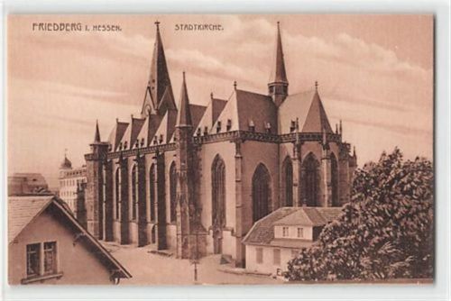 Friedberg Friedberg in Hessen. Stadtkirche ungelaufen Top Erhaltung.