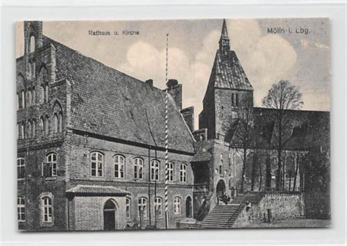 Mölln. Rathaus Kirche ungelaufen Gute Erhaltung.