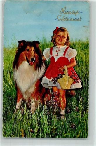1962 Mädchen Kind Hartelijk Gefeliciteerd Geburtstag AK