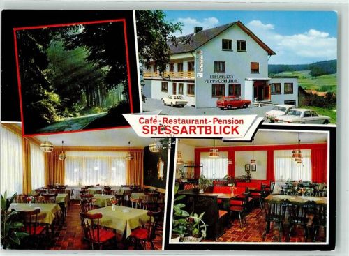 Eidengesäß Gasthaus Cafe Pension Spessartblick Auto Mercedes Gastraum