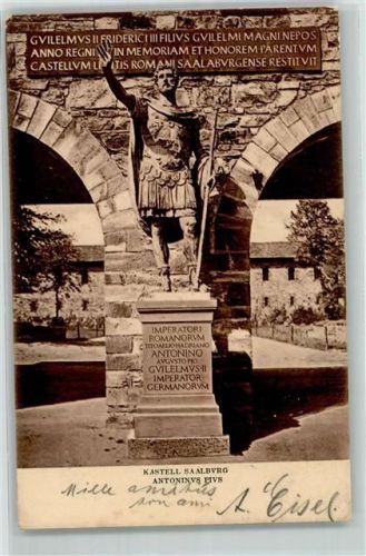 Saalburg 1906 Römer Kastell Denkmal Antonius Pius