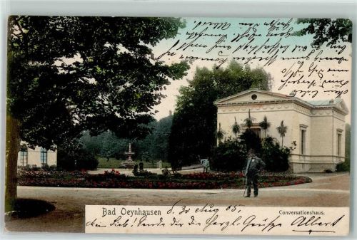 Bad Oeynhausen 1905 Conversationshaus Garten Brunnen
