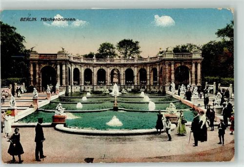 Friedrichshain 1915 Märchenbrunnen Springbrunnen Volkspark