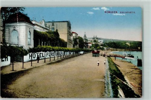 Remagen 1913 Hotel Fürstenberg Rheinpromenade