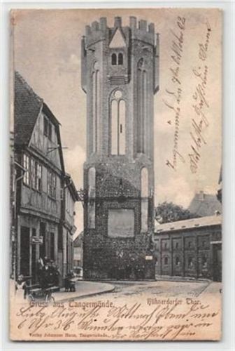 Tangermünde Tangermünde. Partie am Hühnerdorfer Tor gelaufen kleiner Knick unten links und unten in der Mitte, leicht fleckig, sonst gut erhalten