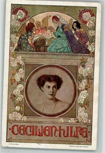 1917 Engel Krippe Rosen AK