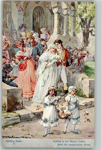 sign. H. Kaufmann Schillers Glocke V TSN Serie 643 Hochzeit AK