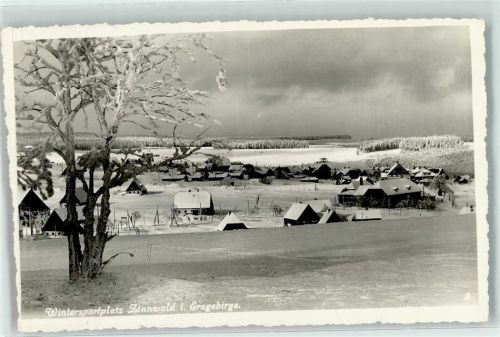 01773 O8231 Zinnwald-Georgenfeld Gebrauchsspuren Landpost Rehefeld Winter
