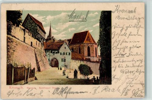 Kronach 1904 Rosenau Bamberger Tor