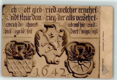 Marktredwitz Stadtwappen am Rathaus