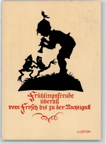 1935 Aus Jahrweiser 1932 Frühling Frosch AK
