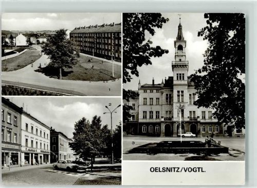 Oelsnitz Neubauten Ernst Thälmann Platz Rathaus Auto