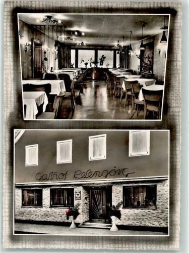 91320 W8553 Ebermannstadt Gebrauchsspuren Gasthaus u. Pension Resengörg Emailleschild ADAC