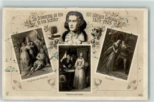 1905 100. Todestag Braut von Messina , Macbeth und Kabale der Liebe Verlag GL+Co 1017-2