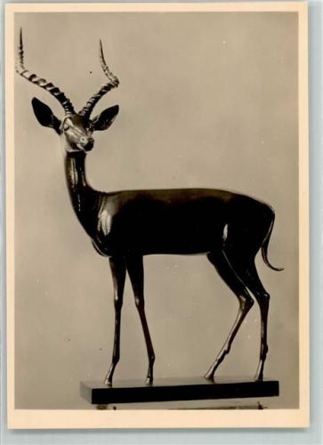 Nr. 7841 Skulptur von Fritz Behn Antilope AK