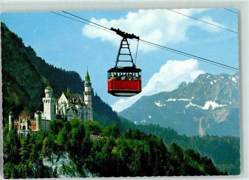 Schwangau Tegelbergbahn Blick auf Königsschloss Neuschwanstein mit Fahrschein