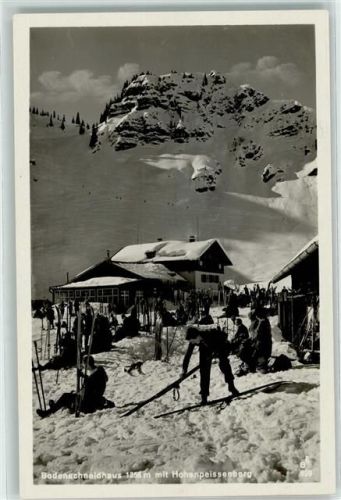 Bodenschneidhaus Hohenpeißenberg Unterkunftshaus Stempel Winter Schnee Sport Ski