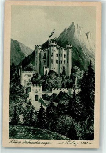 Schwangau Schloss Hohenschwangau mit Säuling