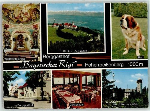 Hohenpeißenberg Gasthaus Bayerischer Rigi Wallfahrtskirche Zugspitze Hund Bari Wetterwarte Gästeraum