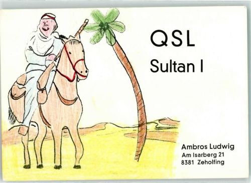 Zeholfing Radiostation QSL Sultan I Pferd