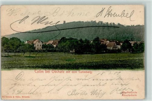Collm 1902 Collmberg Handkoloriert